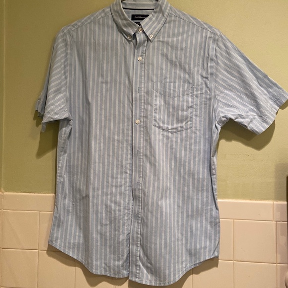 💙Croft and barrow, Blue and white stripes men's shirt size small - Picture 1 of 8